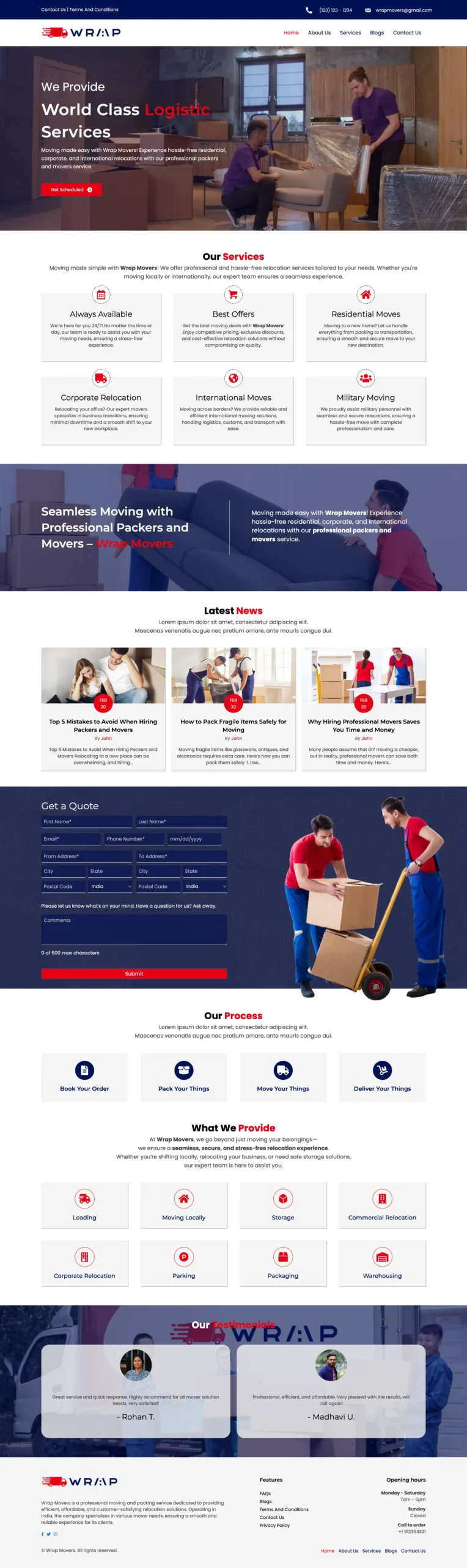 wrap mover - WordPress Portfolio